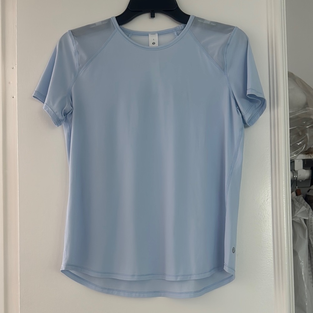 Lululemon Athletica Sculpt Blue Short Sleeve T-Shirt